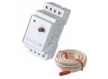 DEVIreg™ 330 (-10 až +10 °C) s kabelovým sním., DIN